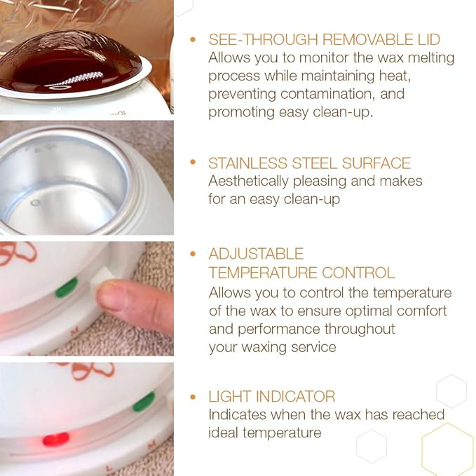 GiGi Hair Removal Wax Warmer, Multi-Purpose Warmer with Adjustable Temperature Control, for 14 oz. Wax Can