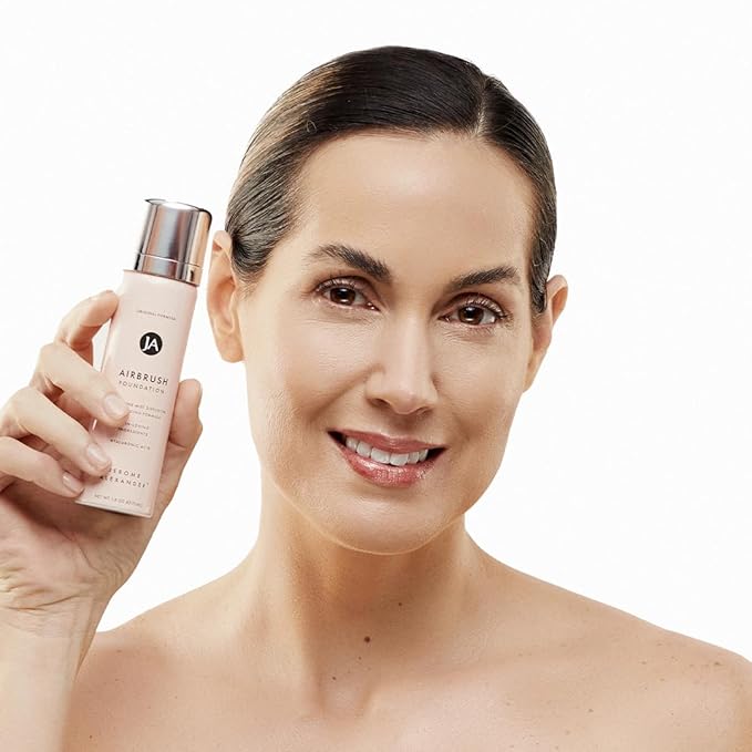 Jerome Alexander MagicMinerals AirBrush Foundation, Spray Makeup with Skincare Active Ingredients, Ultra-Light, Buildable, Full Coverage Formula (Medium Dark)