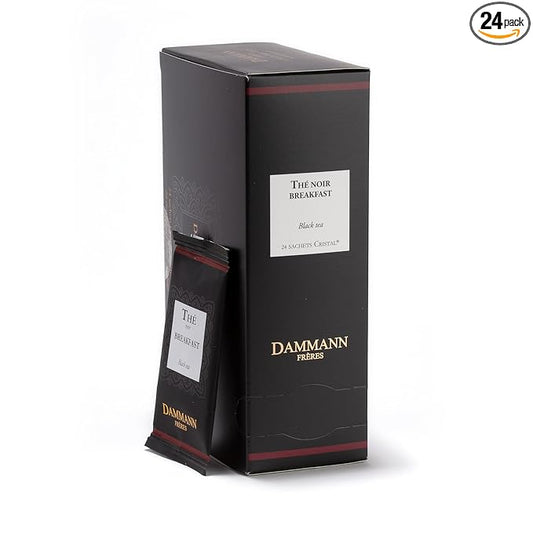 Dammann Freres Loose Leaf, Breakfast Blend Premium Gourmet French Black Tea, 24 Count (Single Pack)