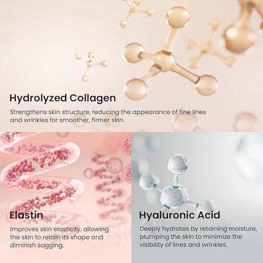 Queen's TimeReverse Anti-Aging Serum with Collagen, Peptides & Hyaluronic Acid - 1.7 Oz