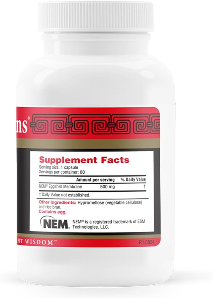 Health Concerns Collagenex 2 – Collagen Supplement for Joint Support & Flexibility – Natural Eggshell Membrane for Men & Women - Connective Tissue Support – Chinese Herbal Supplement - 60 Capsules