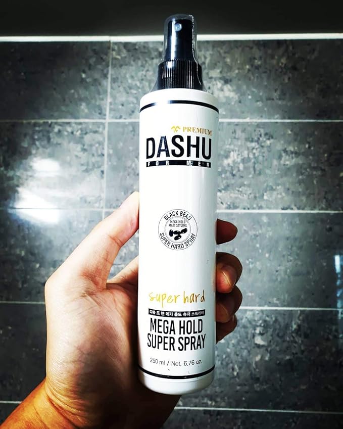 DASHU Premium Mega Hold Super Spray 8.45fl oz – Extra Strong Hold, Dryness Prevention, All-Natural Ingredients