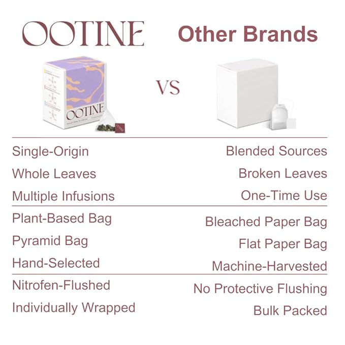 OOTINE Oolong Tea Bags – Taiwan Tea Loose Leaf Gift Set (3 Flavors, 9 Pyramid Sachets), Individually Wrapped, Handcrafted, Single-Origin Taiwanese Oolong, Multiple Infusions