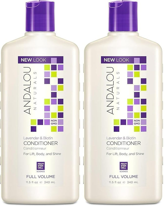Andalou Naturals Lavender and Biotin Full Volume Conditioner, 11.5 Ounce (Pack of 2)
