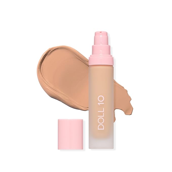 T.C.E. Super Coverage Serum Full Coverage Foundation Makeup for Mature Skin – Hydrating Formula w/Peptides – Full Coverage Makeup – Clean, Vegan, Cruelty-Free - 60 Day Supply - (Light/Medium)