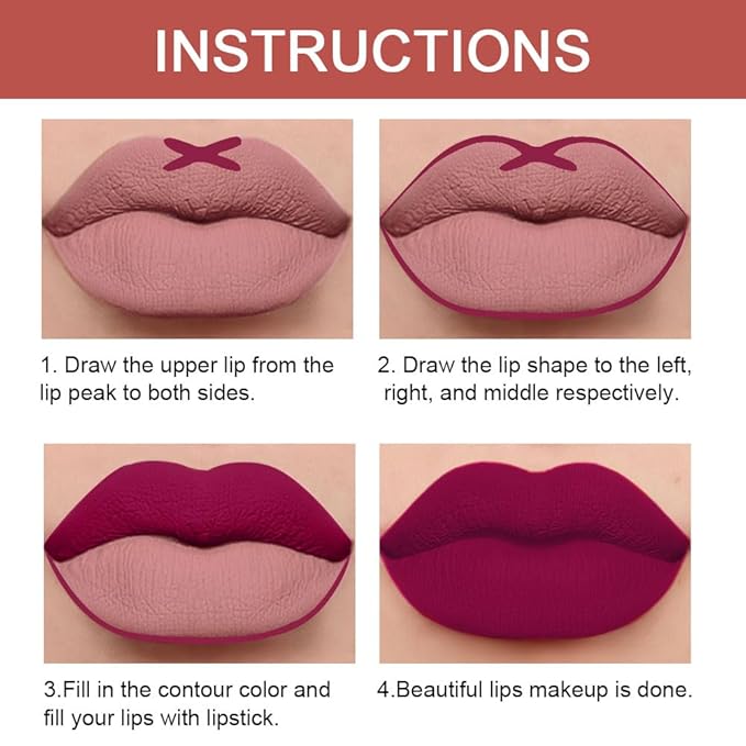 evpct 1Pcs Plum Purple Lip Liner and Lipstick Set Kit for Women Matte Lips Kit with Lip Liner Lip Stains Long Lasting Waterproof 24 Hour Lipstick and Lip Liners Combo Lipliners Pencil Set 05#
