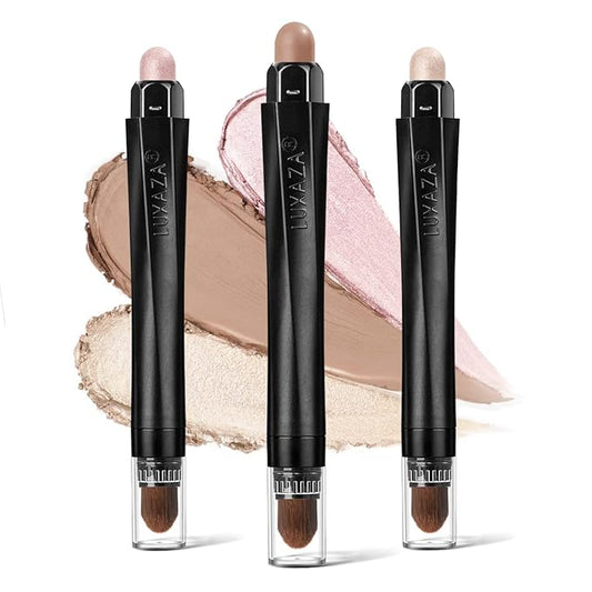 3PCS Cream Eyeshadow Stick Matte Shimmer Waterproof Long-lasting Crease-proof & easy to apply, suitable for dailymakeup touch-ups, Suitable for mature skin and older women