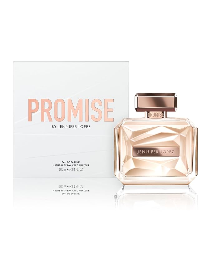 Jennifer Lopez Promise Perfume, Eau De Parfum Spray 3.4 Fl Oz (100 ml) Floral Woody Womens Perfume, Notes of Citrus, Amber, Dewy Honeysuckle
