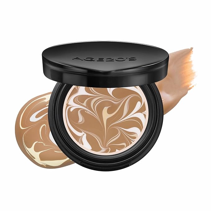 [MINI SIZE] AGE20'S Signature Essence Pact | 27W | Vegan Korean Cushion Foundation | Pack of 1 | Cream Foundation, Dewy & Glow Finish, Natural Coverage, SPF 50+ | 0.14 oz