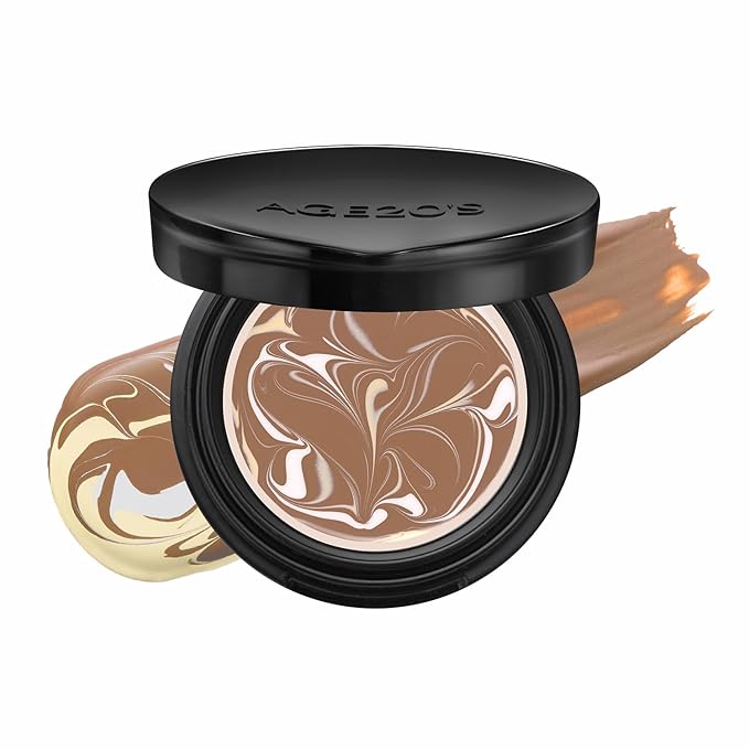 [MINI SIZE] AGE20'S Signature Essence Pact | 33N | Vegan Korean Cushion Foundation | Pack of 1 | Cream Foundation, Dewy & Glow Finish, Natural Coverage, SPF 50+ | 0.15 oz