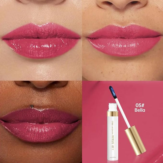 Lip Stain - Wipe-Off & Peel Off Lip Color | Waterproof, Long Lasting, Transfer-Resistant, Smudge-Proof Lip Tint | Easy Wipe Finish, High Pigment | All-Day Vibrant Kiss-Proof Lip Stain,Soft Rosy Brown