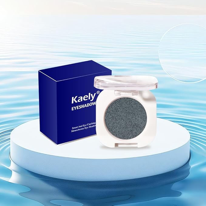 Single Matte Eye Shadow Palette Makeup, Dark Teal Eyeshadow for Women Halloween Birthday Party Wear, Monochrome Eye Shadow Makeup, Pigmented Waterproof Sombras Para Ojos, 33