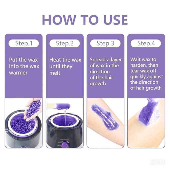 1.5 lb Bulk Sensitive Skin Wax Beads for Hair Removal, Brazilian Waxing Bead, Bikini Face Leg Underarm Back Chest, Waxing Beads for Coarse and Fine Hair, with 10 Stick