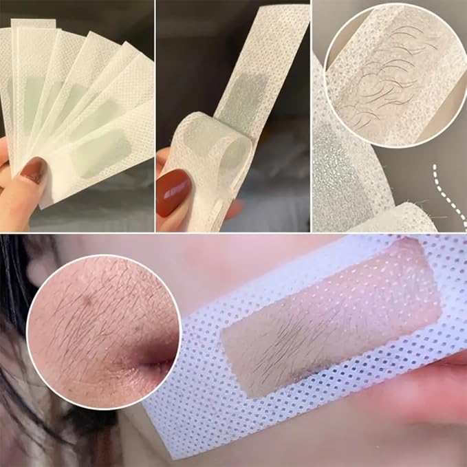 Wax Strips 100 Strips body wax strips Wax Strips for Hair Removal Facial Hair Removal for Women Waxing Kit for Face, Body, Arms, Legs, Chest, Back, Bikini & Brazilian 12 bagsCalming Oil Wipes (100)