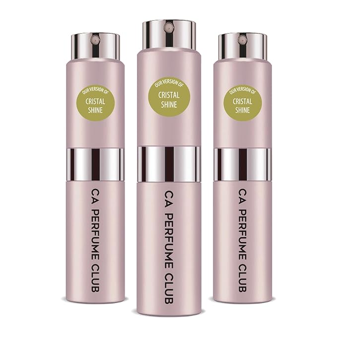 CA Perfume Impression of Cristal Shine for Women Floral Green Scent Long Lasting Perfumes for Women Eau De Parfum Travel Size Refillable Atomizer Spray 0.27 Fl Oz 8ml
