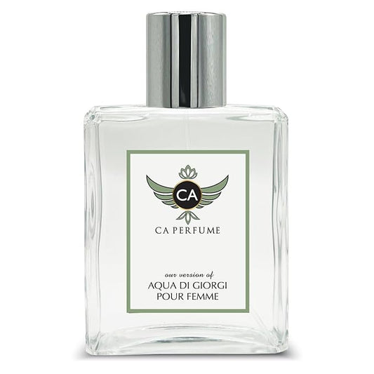 CA Perfume Impression of Aqua Di Giorgi Pour Femme Eau De Parfum Floral Aquatic Scent Long Lasting Perfumes for Women Signature Scent for Day and Night Wear 3.4 Fl Oz 100ml