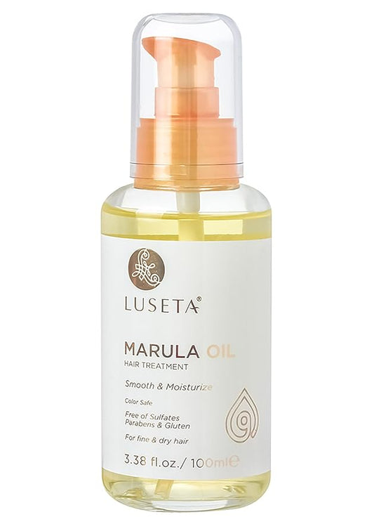 Luseta Marula Oil Hair Treatment for Fine & Dry Hair Serum Smoothing Hair Adding Shine and Nourishing Scalp 3.38oz