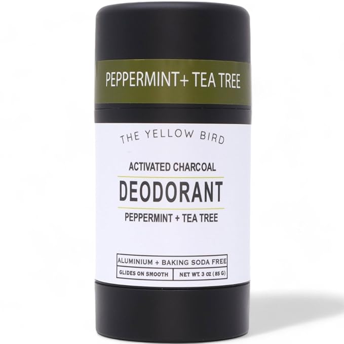 Natural Deodorant - Aluminum & Baking Soda Free, For Men & Women, Sensitive Skin Friendly Formula with Activated Charcoal | 3oz | Made in USA