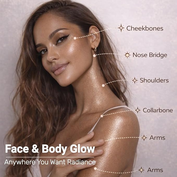 Bronzing Drops, Lightweight Luminous Bronzing Lotion for Face & Body, Buildable Waterproof Sun-Kissed Glow, Natural Glow Enhancer to Mix with Moisturizer or Foundation, #2 Medium