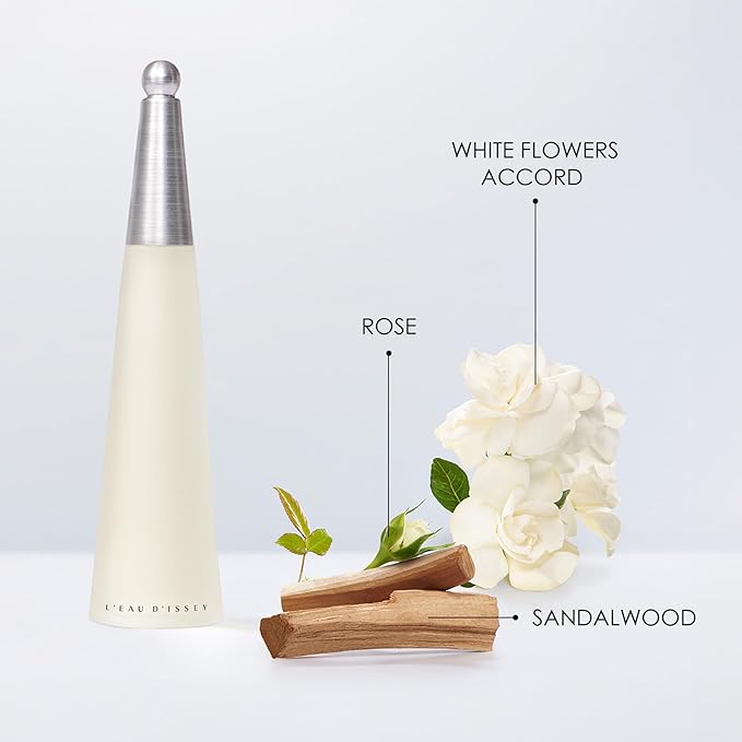 Issey Miyake L'Eau d'Issey Eau de Toilette - Fragrance for Women - Floral & Aquatic, Inspired by the Purity of Water - With Notes of White Flowers, Lotus Rose Accord & Precious Woods Accord - 3.4 oz