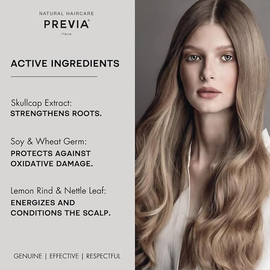 PREVIA Hair Regrowth Treatment | Formulated with Skullcap Extract, Soy & Wheat Germ | Clinically Proven Formula for Thicker & Stronger Hair | 10x 0.10 Fl Oz