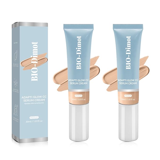 CC Cream Foundation, Lightweight Moisturize Natural Coverage Makeup, Self-Adjusting Color Changing Foundation & Color Corrector Cosmetics, Travel Size Waterproof Skin-2PCS 30ml