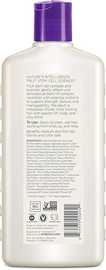 Andalou Naturals Lavender and Biotin Full Volume Conditioner, 11.5 Ounce (Pack of 2)