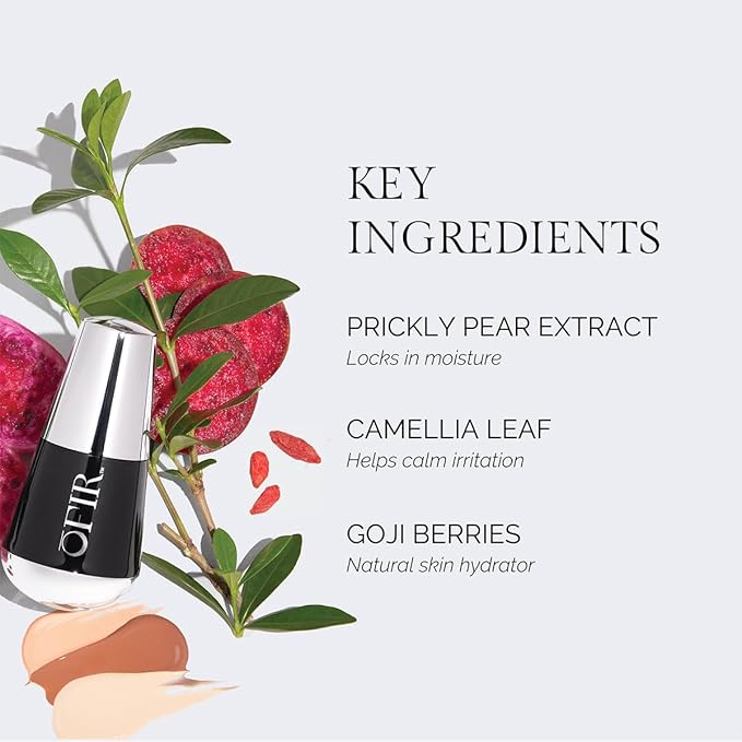 OFIR Skin Satin Medium Coverage Foundation | Buildable, Non-Creasing Finish | Vegan, Cruelty-Free, Paraben-Free Makeup | Blue Light Protection | 1 FL OZ (Sesame - Light Neutral)