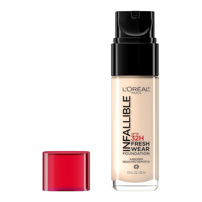 L'Oreal Paris Makeup Infallible Up to 32 Hour Fresh Wear Lightweight Foundation, 400 Pearl, 1 Fl Oz, Packaging May Vary