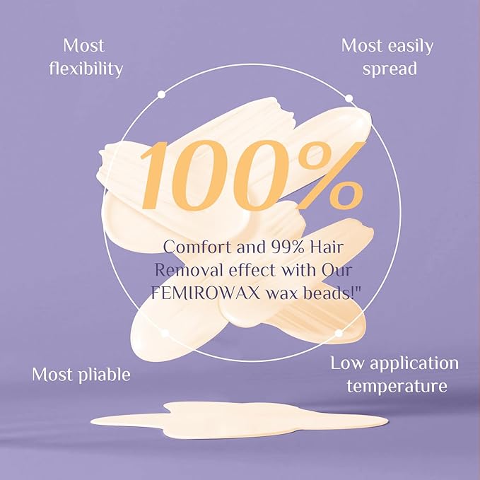 Wax Beads, 1lb Hard Wax Beans for Hair Removal Sensitive Skin with Coconut Formula Waxing Beads for Full Body Brazilian Bikini Face Eyebrow at Home Wax Refill for Women Men