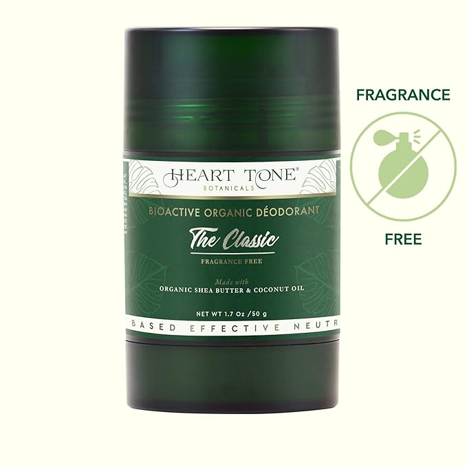 Natural Deodorant | Bioactive | Aluminum & Baking Soda Free | 24HR Protection | Men & Women | The Classic Scent - Fragrance Free
