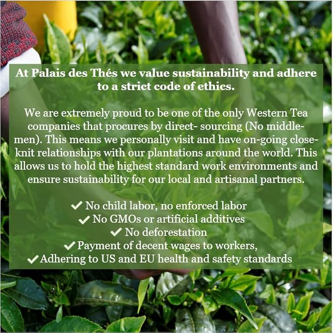 Palais des Thés - Organic Japanese Wellness Green Tea for Relaxation with Spirulina, Buckwheat, and Nashi Pear - Premium Loose Leaf, 4.2oz Tin