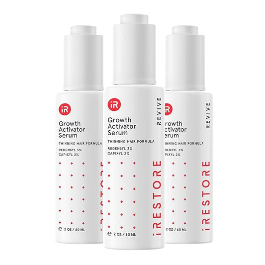 iRESTORE Scalp Serum | Hair Growth Serum for Women Men | Best for Hair Loss Hair Thinning | Aids Regrowth with Redensyl Biotin | Hydrates Scalp for Visibly Thicker Stronger Hair (2 Fl Oz, Pack of 3)