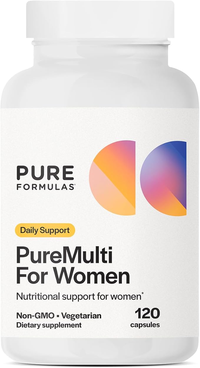 PureFormulas PureMulti for Women - Comprehensive Multivitamin for Women with Essential Nutrients and Herbal Support Womens Daily Multivitamins for Nutritional Support Non-GMO - 120 Capsules