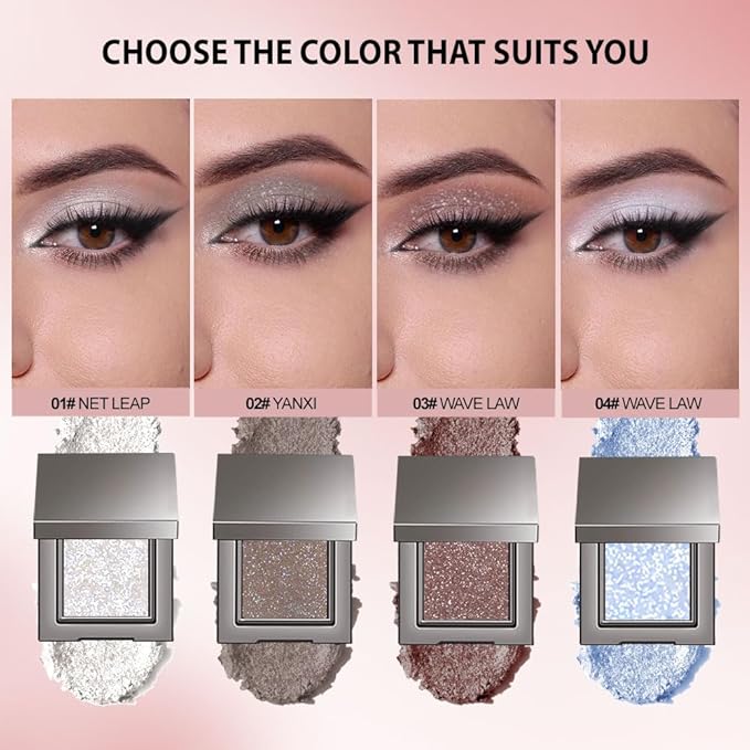 Single Glitter Eyeshadow Palette Makeup– velvet Cream Shimmer MIni Eye Shadow,Velvet Eyeshadow Palette –Shimmer Eye Makeup – Vegan& Cruelty-Free. (02#Taupe glitter, 1 Count (Pack of 1))