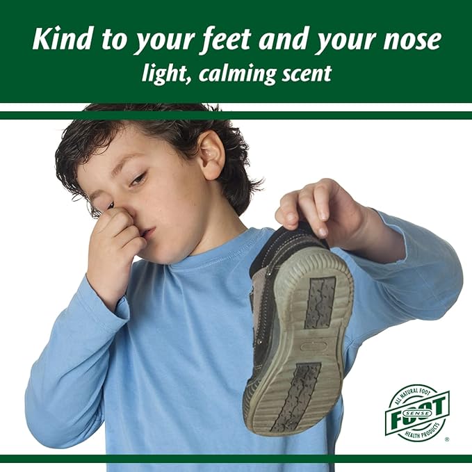 FOOT SENSE All Natural Foot & Shoe Powder, Foot Deodorant, Talc-Free, Odor Eliminator, Disinfects & Deodorizes, Long-Lasting up to 6 Months Safe for Men, Women, Kids, Athletes, 50g (4 Pack)