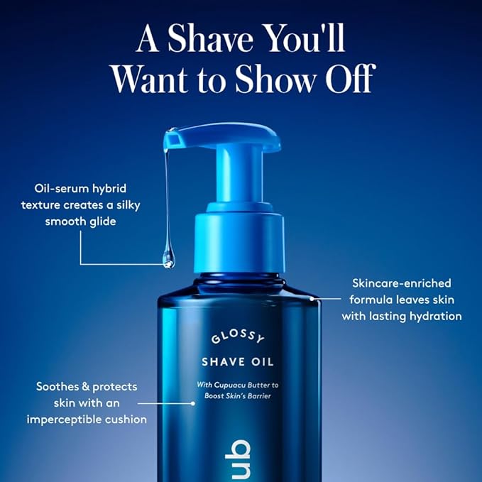 Athena Club Glossy Shave Oil for Women | Cosmic Flower | 8 fl. oz. | Skincare Meets Shave | Luxuriously Smooth Skin | Sensitive-Skin Friendly | Silky Glide | Moisturizing Care