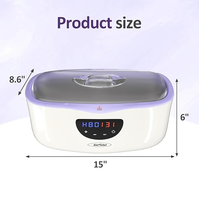 Sunvivi Paraffin Wax Machine for Hand and Feet 4000ml Large Capacity Paraffin Bath Machine for Hands w/ 8Pack Refills