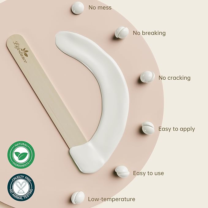 Lifestance Pearl White Waxing Beads, 1lb Unscented Coarse Hair Removal Wax Beans for Face, Eyebrow, Brazilian Bikini, Sensitive Skin at Home for Women and Men