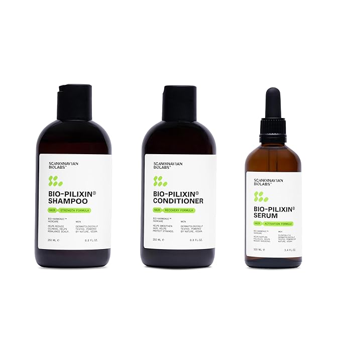 Scandinavian Biolabs Bio-Pilixin® Routine For Men | Helps With Hair Shedding, Nurtures Hair Follicles, Enhances Hair Strength, Repairs Damaged Hair, Clinically Tested, Dermatologically Approved