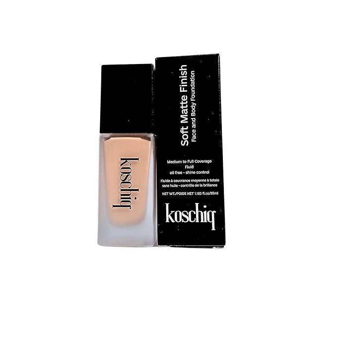 Soft Matte Finish Face And Body Foundation For all skin types, 24HRS Long Wear Lightweight Medium-Full Coverage Foundation, Oilfree - Shine Control- 1.183FL/OZ K-25