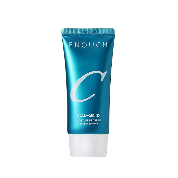 Enough Collagen 3X Moisture BB Cream SPF50, Makeup Tinted Moisturizer for Face, Korean Skin Care Full Coverage Foundation, 1.76oz