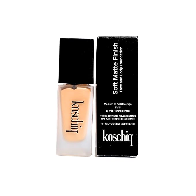 Soft Matte Finish Face And Body Foundation For all skin types, 24HRS Long Wear Lightweight Medium-Full Coverage Foundation, Oilfree - Shine Control- 1.183FL/OZ K-30