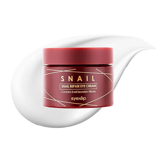 Snail Repair Eye Cream 1.01 fl oz - Anti-Aging & Hydrating Eye Cream with Snail Mucin, Peptides, and Niacinamide to Improve Skin Texture and Resilience, Korean Skincare