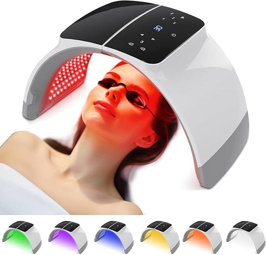LED Red Light Therapy 7 Colors in 1 Face Mask Light Therapy Machine, Beauty Salon Home Spa Body Facial Skin Care Rejuvenation Device