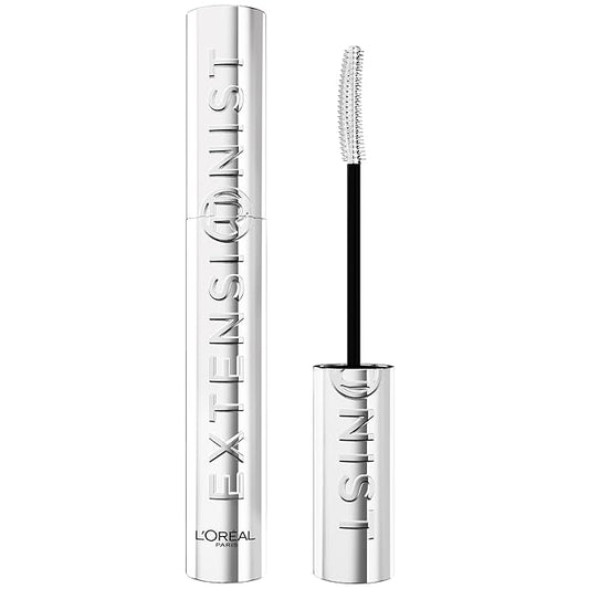 L'Oreal Paris Extensionist Mascara, Lengthening, Volumizing, and Curling Formula For a Lash Extension Eye Makeup Look, Washable True Brown