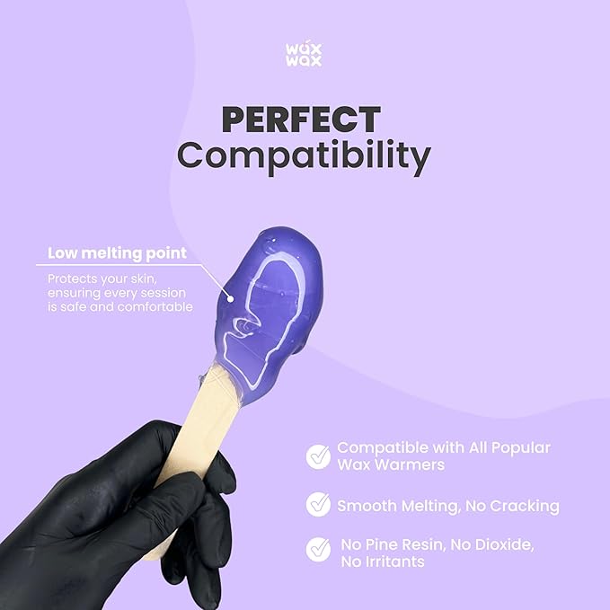 Orchid Hard Wax Beads | Facial Wax for Ultra Sensitive Skin | Rosin-Free, Hypoallergenic, Strip-Free | Low Melting, Cruelty-Free & Eco-Friendly Waxing Beads | Made In Italy - 2.5lb