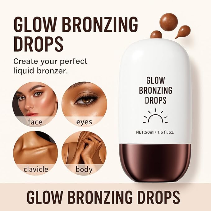 Makeup True Match Lumi Glotion, Natural Glow Enhancer, Illuminator Highlighter, Bronzing Drops For a Sun-Kissed Glow, 903 Medium (#01/Champagne Shimmer)