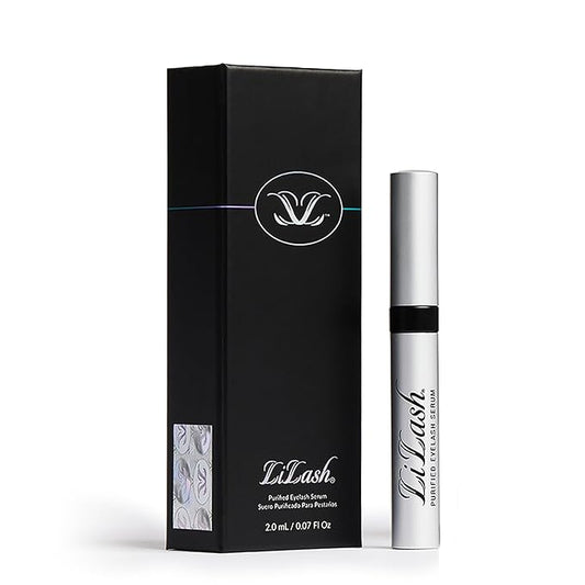 LiLash Purified Eyelash Serum to Grow Longer & Fuller-Looking Lashes - Eyelash Growth Enhancer, Safe for Use with Contacts, Lash Extensions, Sensitive Eyes - Vegan & Cruelty-free (2mL, 90-Day Supply)