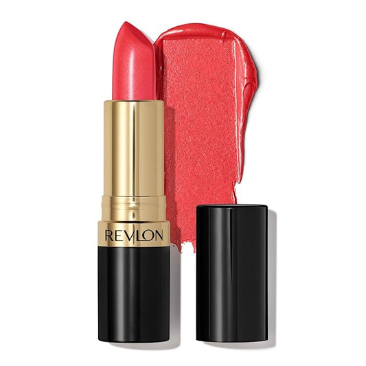 Revlon Super Lustrous Lipstick, High Impact Lipcolor with Moisturizing Creamy Formula, Infused with Vitamin E and Avocado Oil in Pink Pearl, Softsilver Red (425)